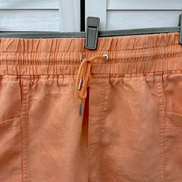 Athleta Cabo Linen Shorts Size 20  Pockets Drawstring Waist - Picture 5 of 9